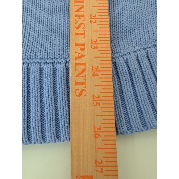 Zaket & Plover Knit Sweater Womens Size XL Blue Ribbed Trim Long Sleeve Pullover - Picture 9 of 9